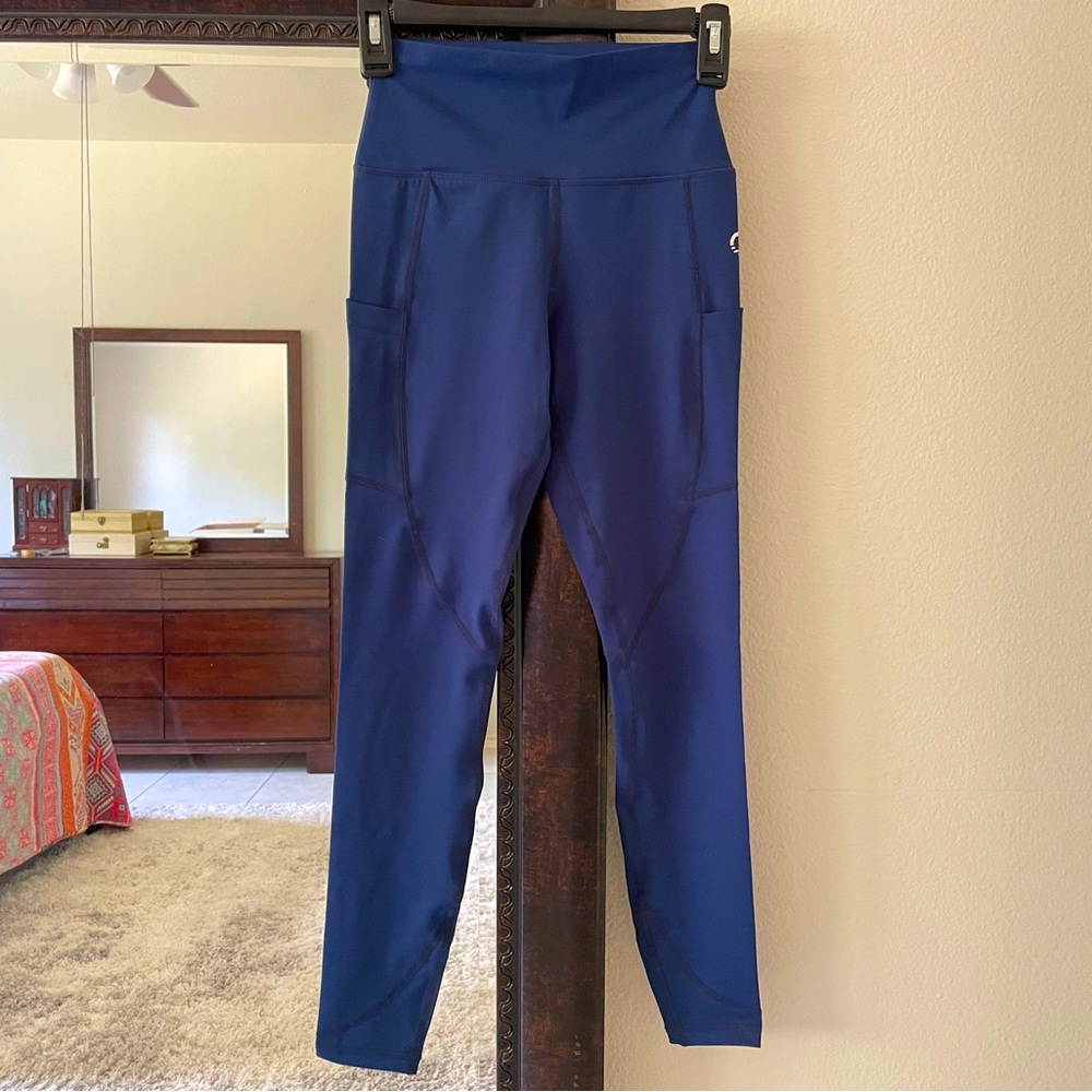 Curves N Combatboots Classic Blue legging